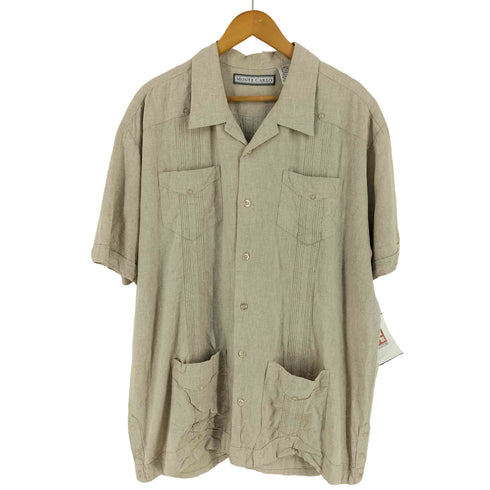MONTE CARLO リネン レーヨン キューバシャツ メンズ import:XL