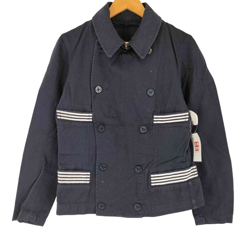 ユニクロ UNIQLO ボーダーデザイン Pコート メンズ JPN:M