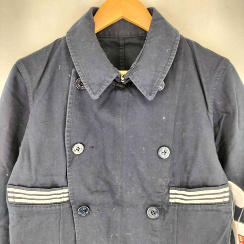 ユニクロ UNIQLO ボーダーデザイン Pコート メンズ JPN:M