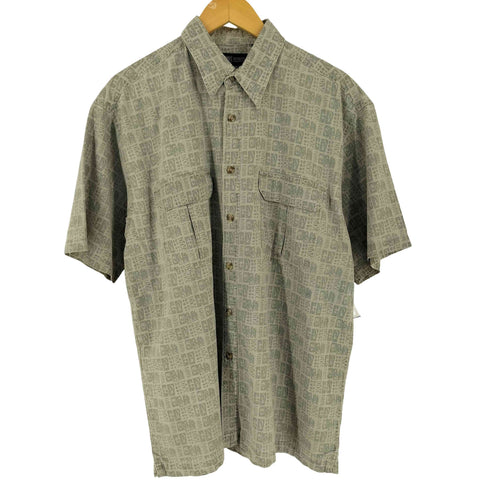 フェイデッドグローリー FADED GLORY 00S 両胸フラップ 総柄 半袖 シャツ メンズ import:L
