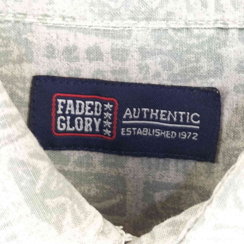 フェイデッドグローリー FADED GLORY 00S 両胸フラップ 総柄 半袖 シャツ メンズ import:L
