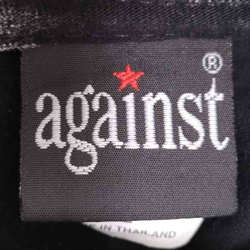 AGAINST ロックバンド プリント クルーネックTシャツ メンズ import:L