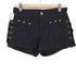 JEANS ジーンズ ドクロ スタッズ デザイン ショート デニム パンツ Y2K レディース L