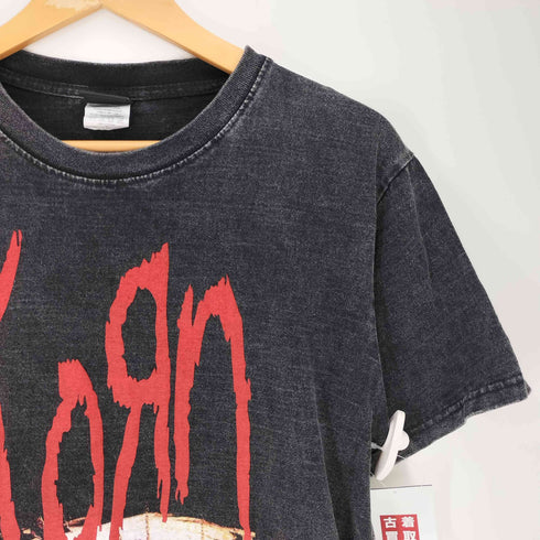 AGAINST ロックバンド プリント クルーネックTシャツ メンズ import:L