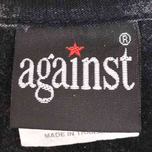 AGAINST ロックバンド プリント クルーネックTシャツ メンズ import:L