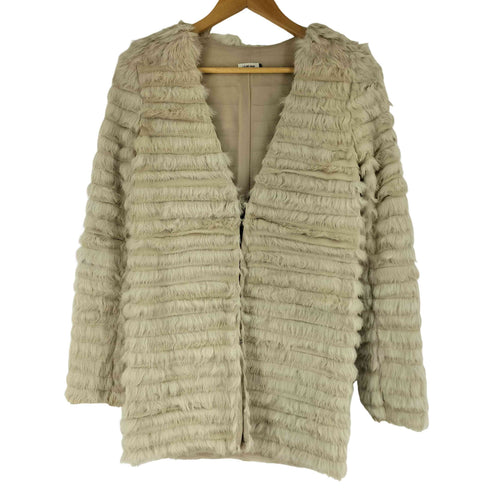 ルシェルブルー LE CIEL BLEU ビットファー ノーカラーコート シルク レディース JPN:40