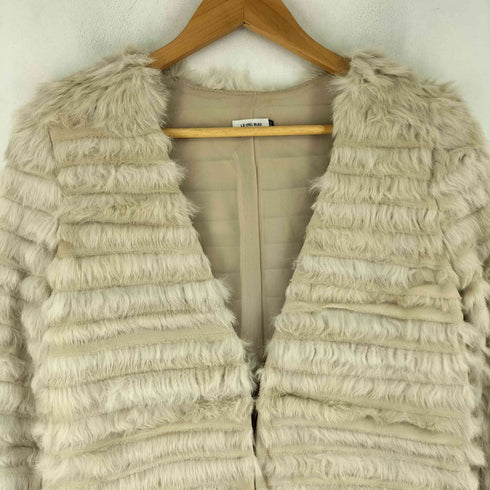 ルシェルブルー LE CIEL BLEU ビットファー ノーカラーコート シルク レディース JPN:40
