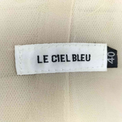 ルシェルブルー LE CIEL BLEU ビットファー ノーカラーコート シルク レディース JPN:40