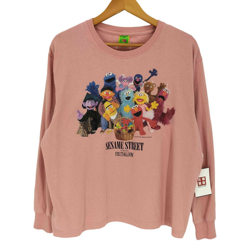 フルーツオブザルーム FRUIT OF THE LOOM キャラクター プリント L/S クルーネック Tシャツ レディース FREE