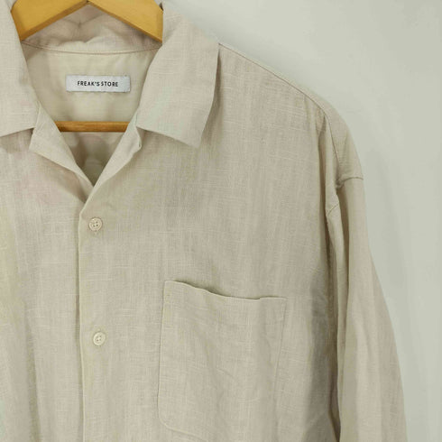 フリークスストア FREAKS STORE LINEN COTTON OPEN COLLAR SHIRT リネンコットン オープンカラーシャツ メンズ JPN:L