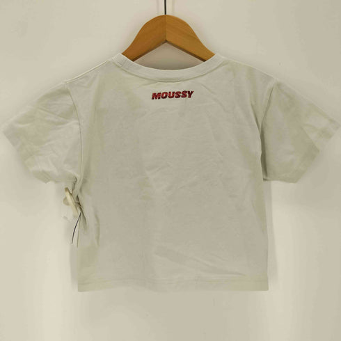 マウジー moussy RHINESTONE ラインストーン 半袖Tシャツ レディース