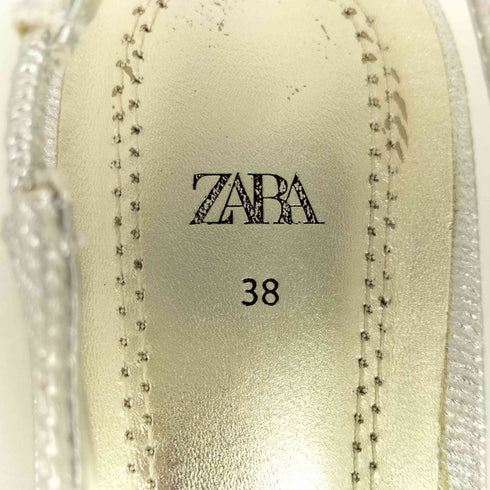 ザラ ZARA メタリック ポインテッドトゥ パンプス レディース JPN:38