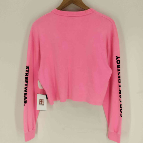 ジーシーディーエス GCDS ロゴ刺繍 L/S クルーネック Tシャツ レディース import:S
