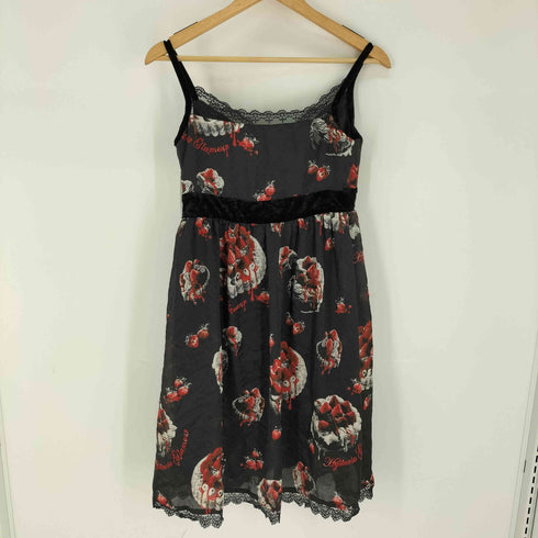 ヒステリックグラマー HYSTERIC GLAMOUR ケーキ プリント ドット柄 ゴシック キャミ ワンピース レディース FREE