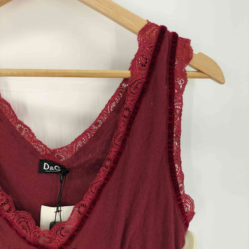 ディーアンドジードルチェアンドガッバーナ D&G DOLCE&GABBANA レーヨン混 レース キャミソール レディース import:L