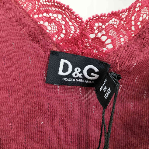 ディーアンドジードルチェアンドガッバーナ D&G DOLCE&GABBANA レーヨン混 レース キャミソール レディース import:L