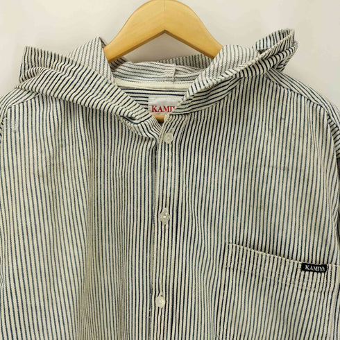 26SS KAMIYA Hooded Hickory Shirt フーデッド ヒッコリー シャツ メンズ JPN:M