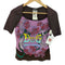 ディーアンドジードルチェアンドガッバーナ D&G DOLCE&GABBANA グラフィックプリント 五分袖 ストレッチ トップス Y2K レディース import:M