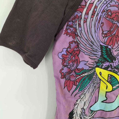 ディーアンドジードルチェアンドガッバーナ D&G DOLCE&GABBANA グラフィックプリント 五分袖 ストレッチ トップス Y2K レディース import:M