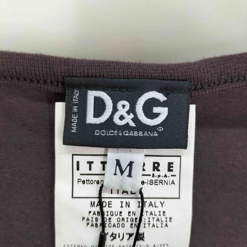 ディーアンドジードルチェアンドガッバーナ D&G DOLCE&GABBANA グラフィックプリント 五分袖 ストレッチ トップス Y2K レディース import:M