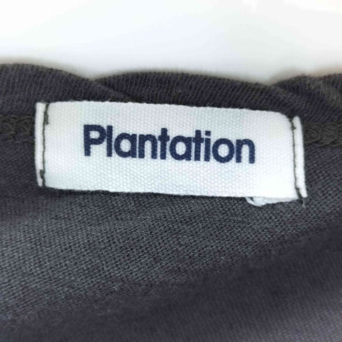 プランテーション Plantation リネン混 モックネック 半袖Tシャツ メンズ M