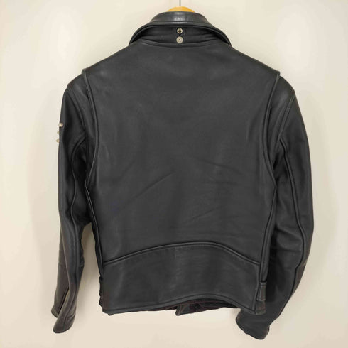 トリプルシックスレザーウェア 666 Leather Wear スタッズ レザー ダブル ライダース ジャケット メンズ 34