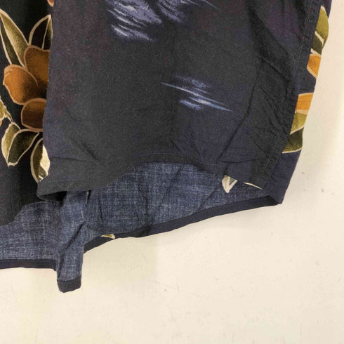 ノーティカ NAUTICA 90S ショートスリーブ ボタニカル柄 レーヨンシャツ メンズ JPN:XL