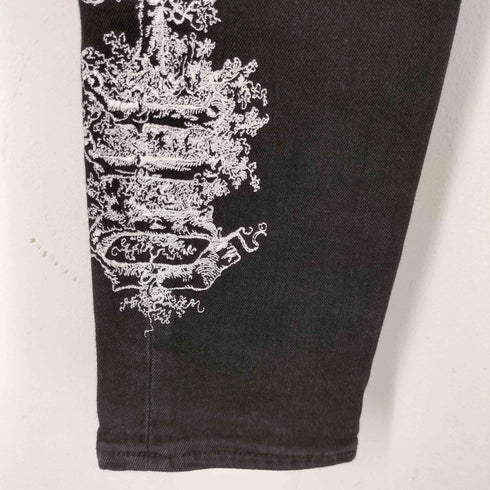 オフホワイト OFF-WHITE Gothic Embroidered Slim Fit Denim Jeans ゴシック刺繍 デニムパンツ メンズ US:32-33
