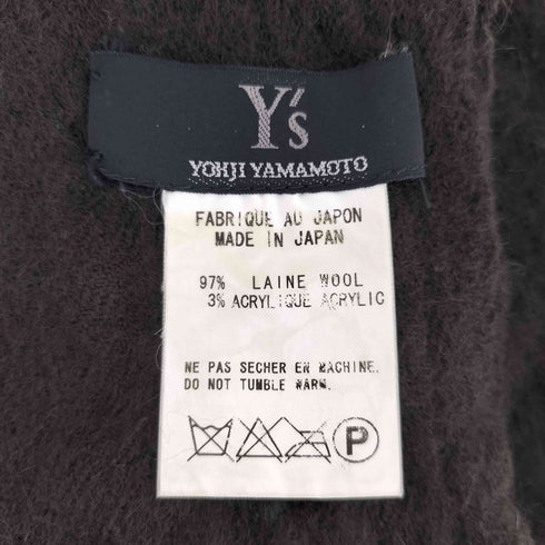 ワイズ Ys ヘリンボーン ウール フリンジ マフラー レディース