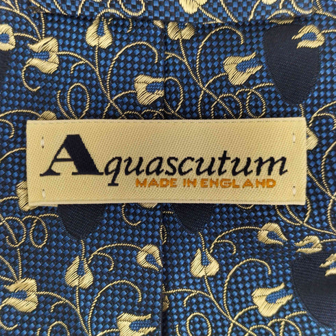 アクアスキュータム AQUASCUTUM 総柄 シルクネクタイ メンズ