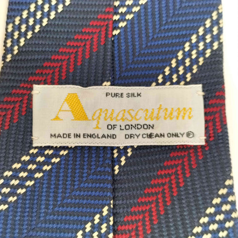 アクアスキュータム AQUASCUTUM ストライプ シルクネクタイ メンズ