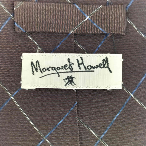 マーガレットハウエル MARGARET HOWELL 旧タグ 日本製 格子チェック シルク ネクタイ メンズ