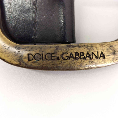 ドルチェアンドガッバーナ DOLCE&GABBANA 3連ハトメ レザーベルト メンズ