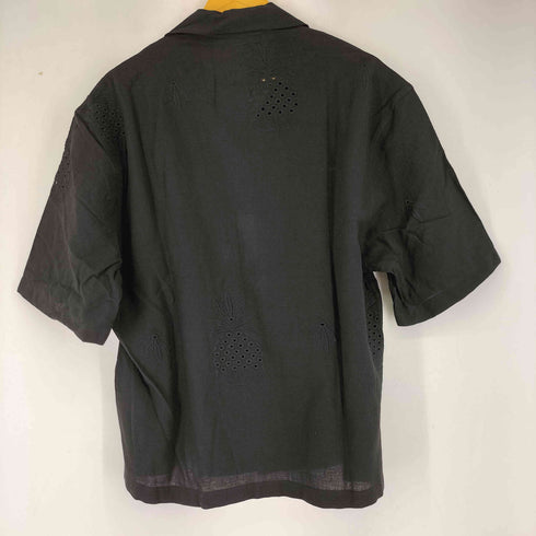 ザラ ZARA 刺繍入りダイカットシャツ メンズ import:L