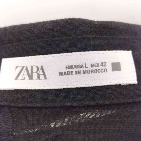 ザラ ZARA 刺繍入りダイカットシャツ メンズ import:L