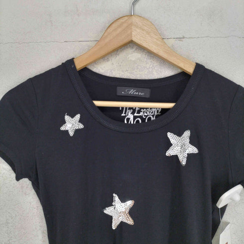 Mure ミュール スパンコール 半袖 ミニTシャツ Y2K レディース M
