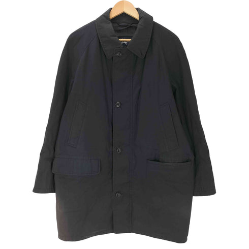 バーバリーロンドン BURBERRY LONDON 襟裏ノバチェック ブラック バルマカーン ステンカラー コート メンズ
