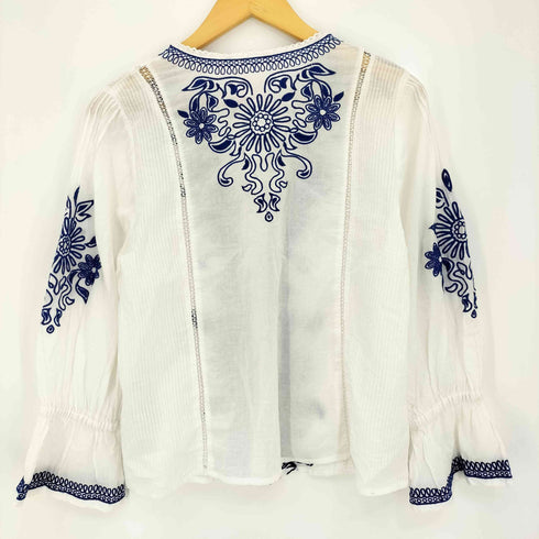 スローブイエナ SLOBE IENA 24ss フラワー刺しゅう Vネックブラウス レディース FREE