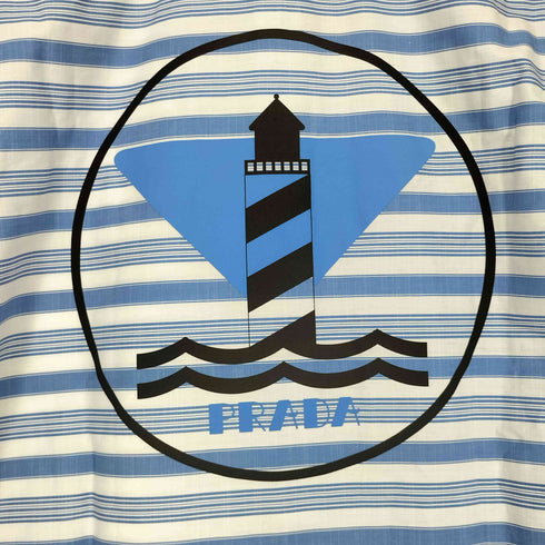 プラダ PRADA Lighthouse Print Shirt メンズ 40 15 3/4