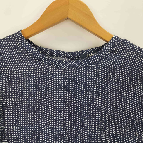 マックスマーラ MAX MARA イタリア製 ドッキングデザイン 長袖ワンピース レディース