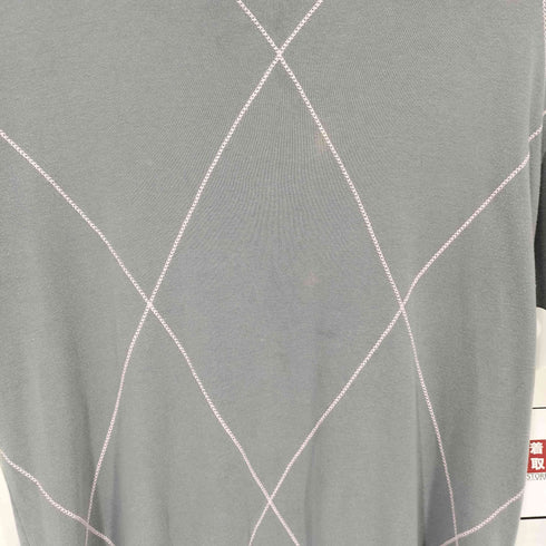 ティーモダンストリートウエア TTT_MSW Argylr knit t-shirt アーガイル ニット Tシャツ メンズ JPN:M