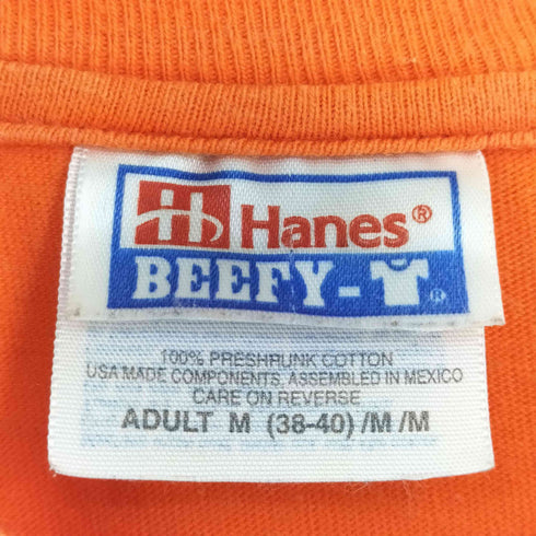 ヘインズ Hanes 90-00S 企業ロゴ キャラクター プリント Tシャツ メンズ M
