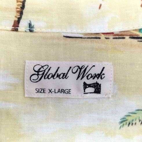 グローバルワーク GLOBAL WORK 総柄 半袖 開襟シャツ メンズ JPN:XL