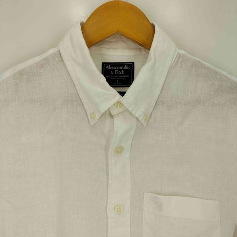 アバクロンビーアンドフィッチ Abercrombie & Fitch リネン100% 半袖シャツ メンズ import:S