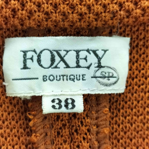 フォクシー FOXEY 襟付き 5分袖ロングコート レディース 38