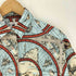 ソブ Sov. 総柄 世界地図 ヨット 海 民族 S/S スナップボタン シャツ レディース JPN:36