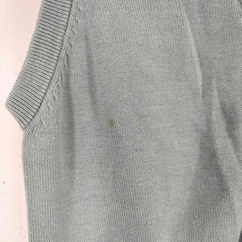クリスチャンディオール Christian Dior 胸元ロゴ刺繍コットンニットベスト レディース import:M