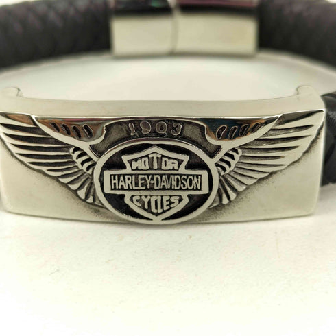 ハーレーダビッドソン HARLEY-DAVIDSON 編み込みレザーベルト メンズ