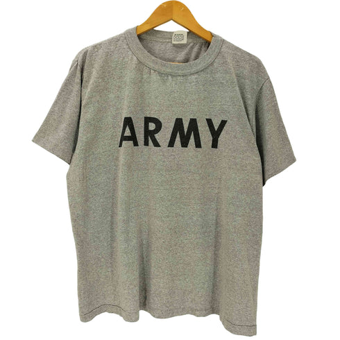 ユーエスアーミー U.S. ARMY 80S 89年会計 ARMY プリント S/S Tシャツ 裾袖シングル 霜降り メンズ import:L
