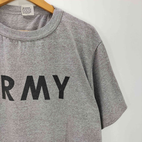 ユーエスアーミー U.S. ARMY 80S 89年会計 ARMY プリント S/S Tシャツ 裾袖シングル 霜降り メンズ import:L